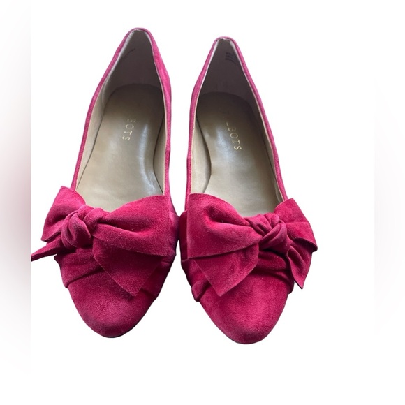 🔥Talbots Edison Bow Flats in Red Suede, Size 6.5 - Picture 6 of 10